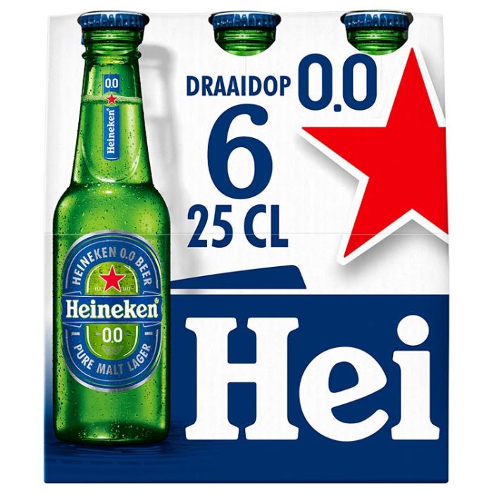 Heineken Premium Pilsener 0.0 Bier Draaidop Fles 25 cl