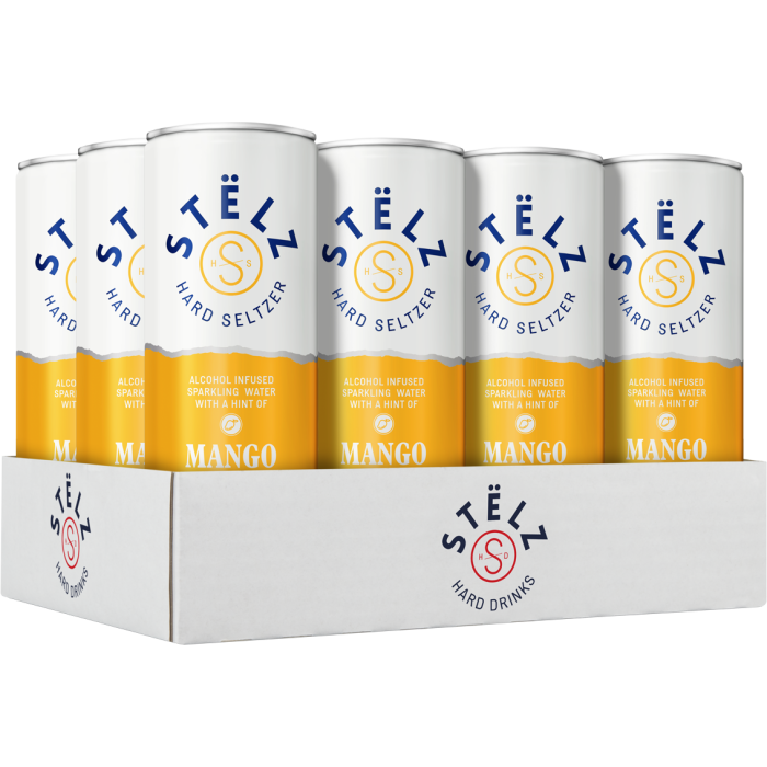 Stëlz Hard Seltzer Mango tray 12 x 25 cl