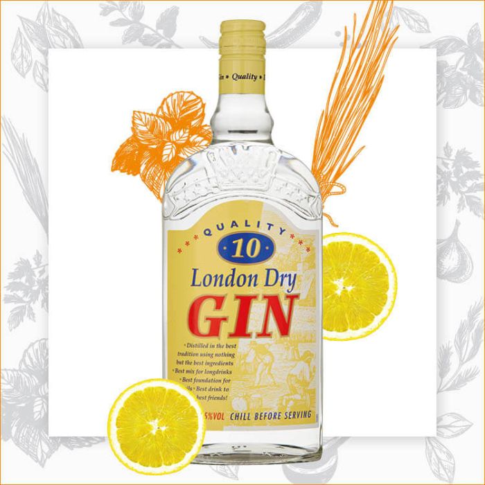 Quality 10  London Dry Gin 70 cl