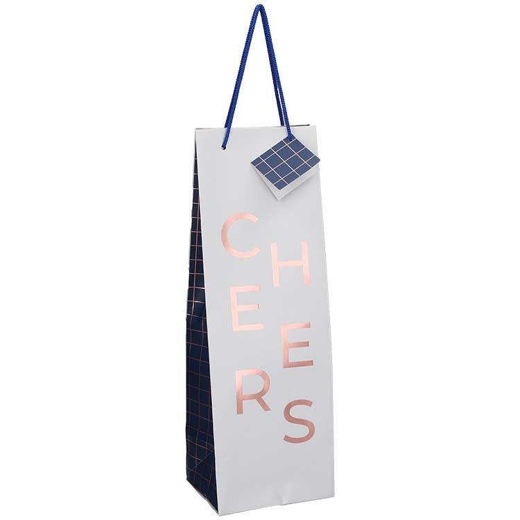 Kadotas Cheers blauw ruitje