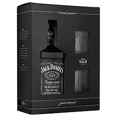 Jack Daniel's  Whiskey Met 2 tumblers 70 cl