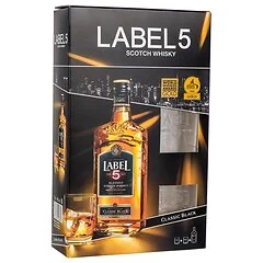 Label 5 Whisky Met 2 glazen 70 cl